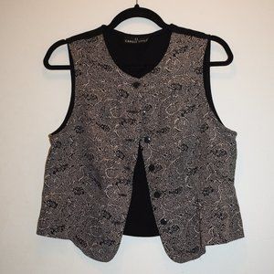 Button Up Vintage Patterned Vest